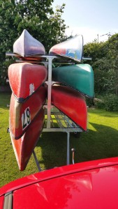 8 boat canoe trailer view from front